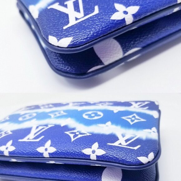 Authentic Louis Vuitton Monogram Escale Double Zipper Pochette Cross Body Bag - Picture 10 of 13